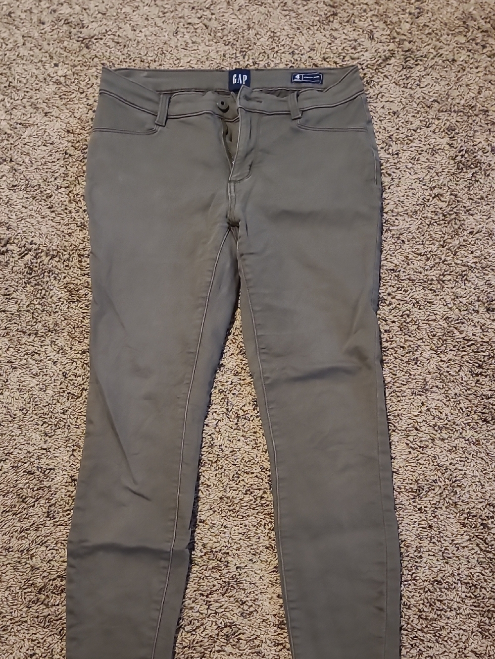 GAP Olive Straight-Leg Pants